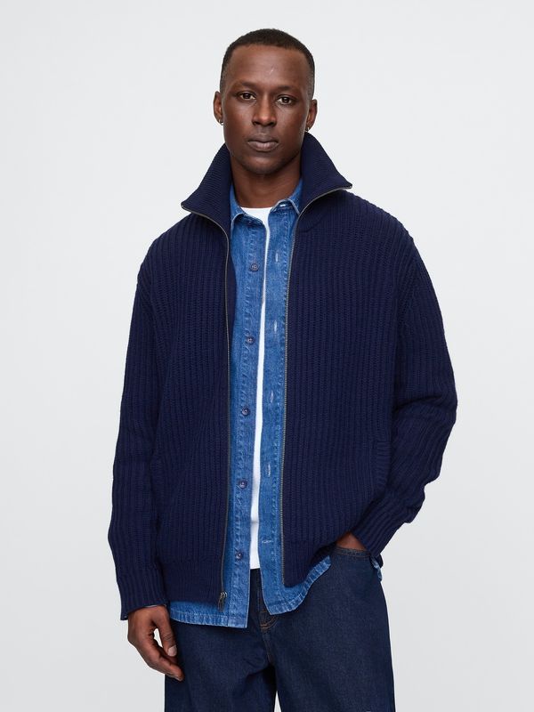 GAP GAP Ribbed zip-up cardigan - Men's