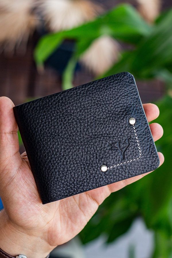 Garbalia Garbalia Men's Black Gent Genuine Leather Card Holder Wallet