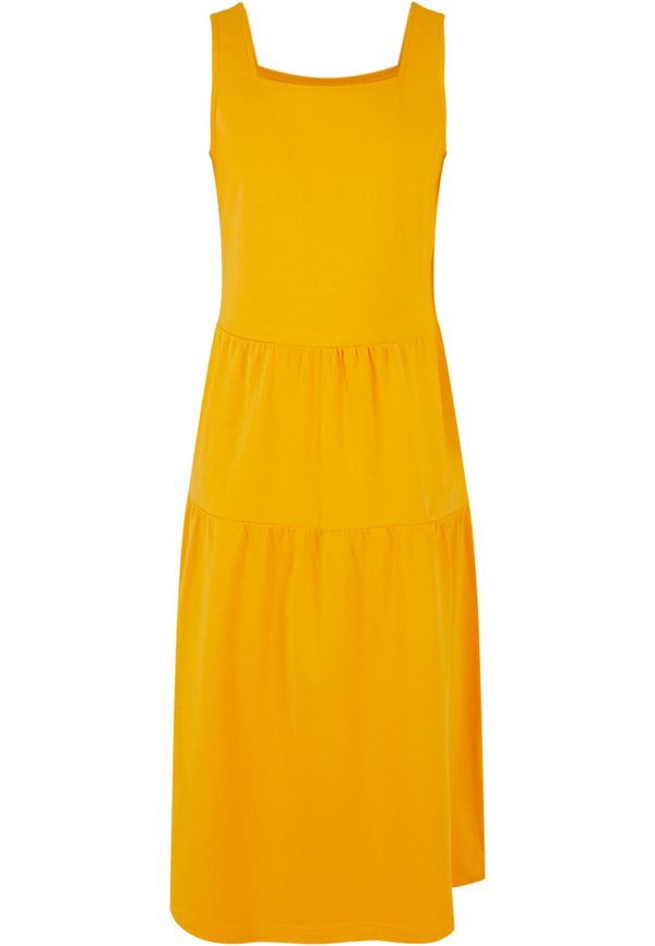 Urban Classics Kids Girls' 7/8 Length Valance Summer Dress - yellow