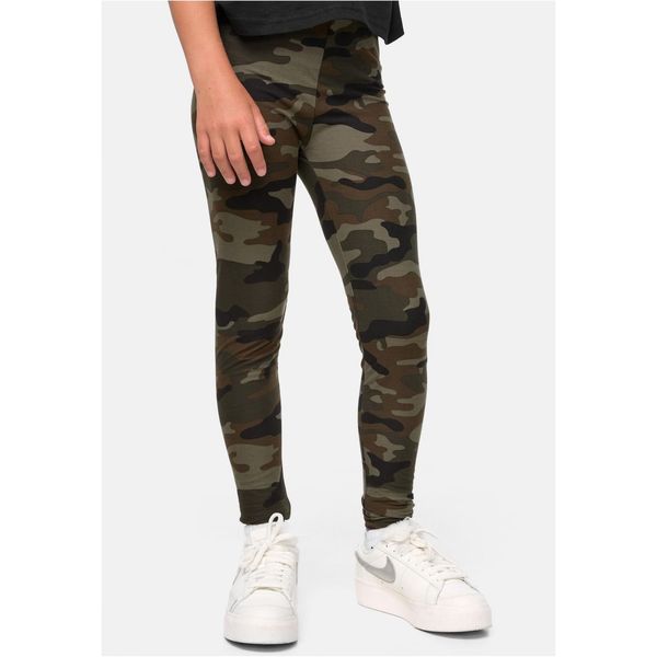 Urban Classics Girls' camouflage leggings, wooden camouflage