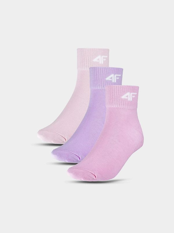 4F Girls' Casual Socks Above the Ankle (3 Pack) 4F - Multicolored