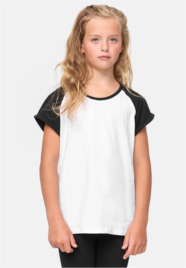 Urban Classics Kids Girls' contrasting raglan T-shirt white/black