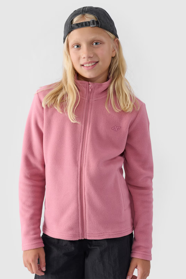 4F Girls Fleece With Collar Slim 4F Pink 4FJWMM00TFL