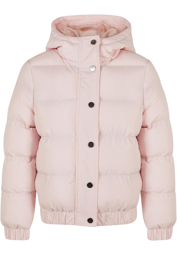 Urban Classics Girl's Hooded Puffer Jacket - Pink