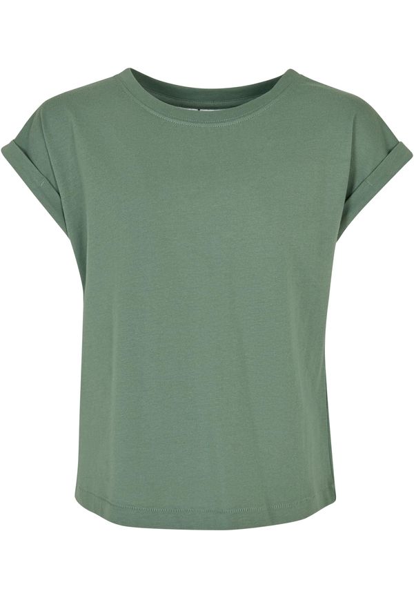 Urban Classics Girls' Organic Sage T-Shirt with Extended Shoulder