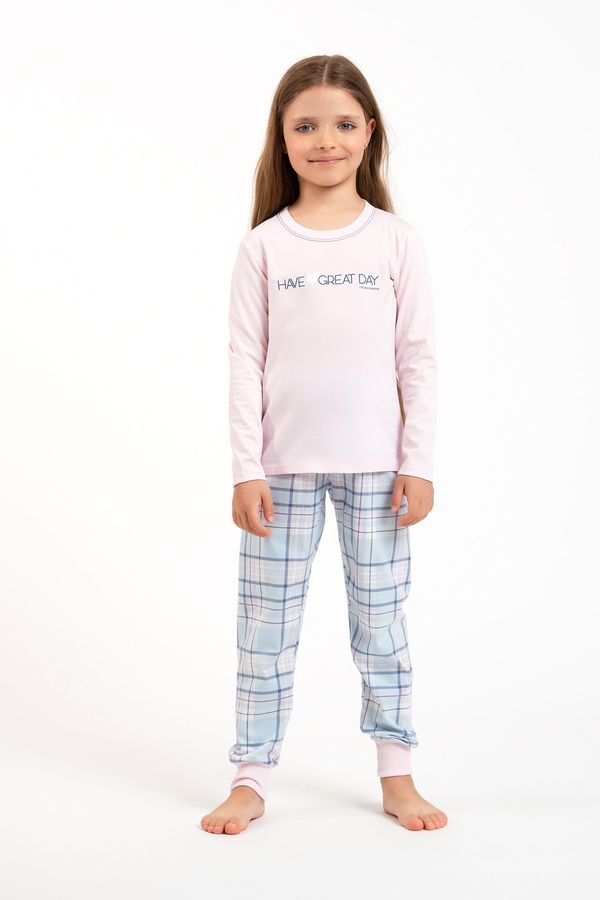 Italian Fashion Girls' pyjamas Glamour, long sleeves, long pants - pink/print