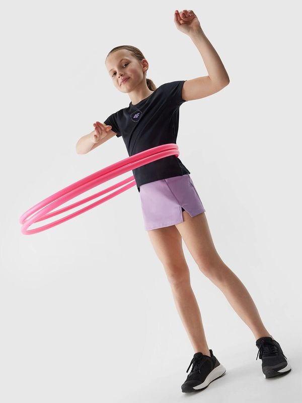 4F Girls' sports skirt 2in1 4F - purple