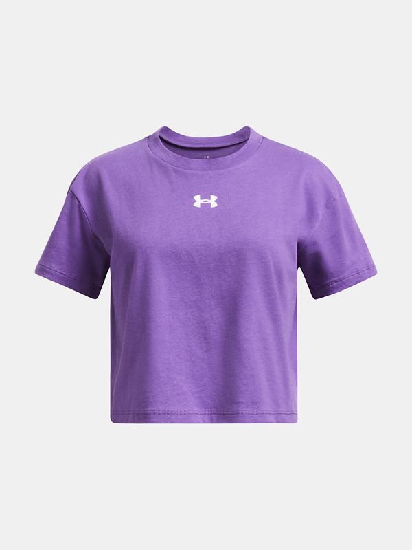 Under Armour Girls' T-shirt Under Armour UA CROP SPORTSTYLE LOGO SS-PPL - Girls