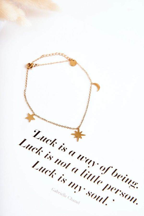 Glam Chic Glam Chic Bracelet on the leg of the stars and the moon gold