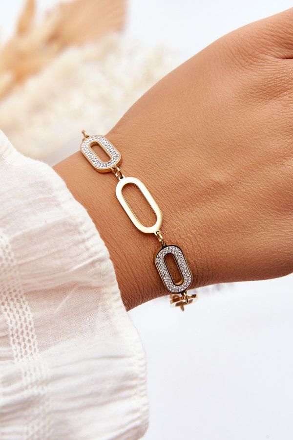 Glam Chic Glam Chic Bracelet With Oval Pendants Gold