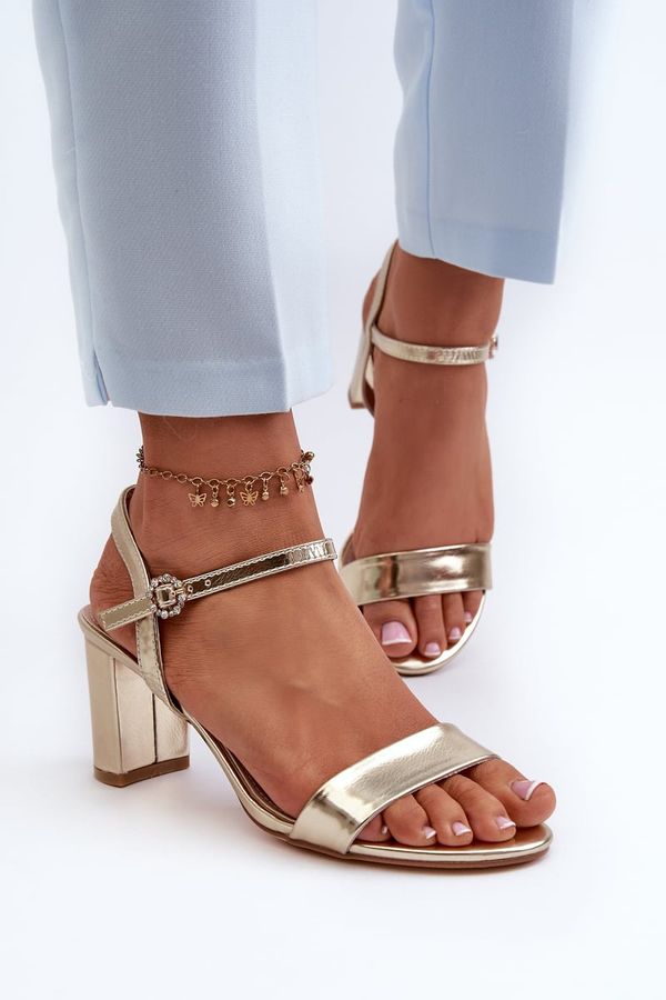 Kesi Glindra high-heeled gold sandals