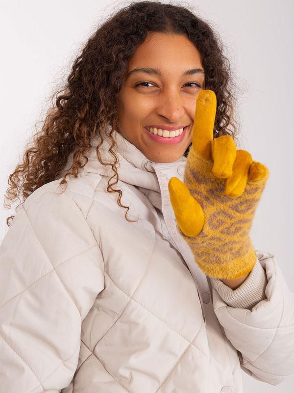 Wool Fashion Italia Gloves-AT-RK-2310.88-dark yellow