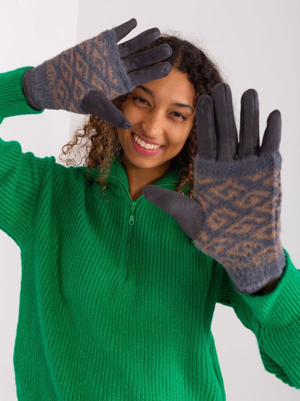 Wool Fashion Italia Gloves-AT-RK-2310.91-dark gray