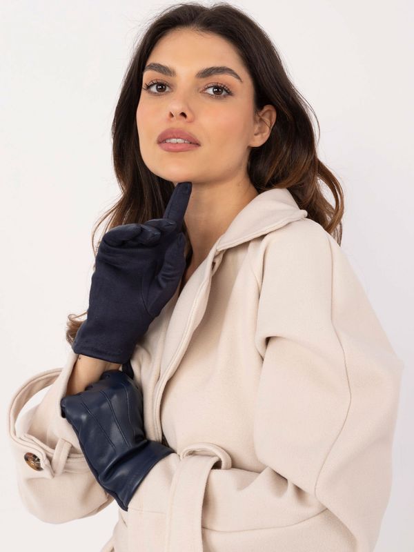 Wool Fashion Italia Gloves-AT-RK-239804.86-navy blue