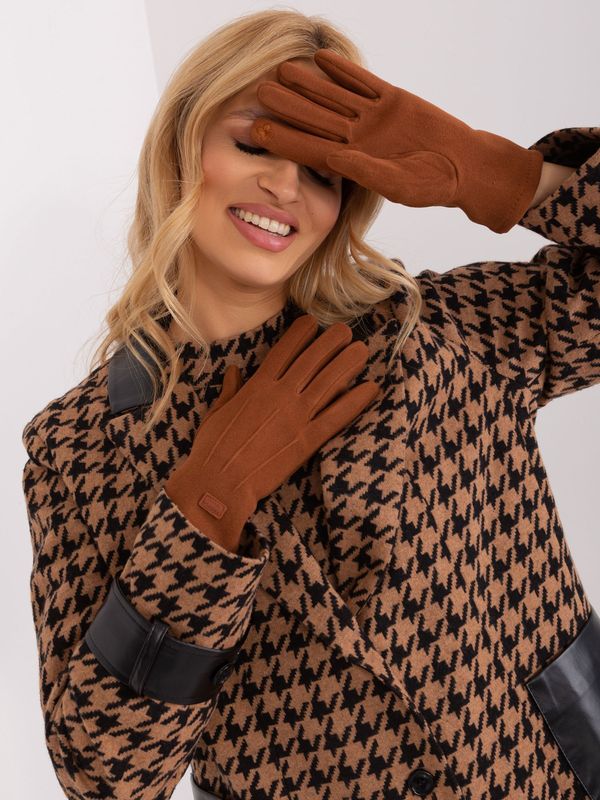 Wool Fashion Italia Gloves-AT-RK-8502A.90-light brown