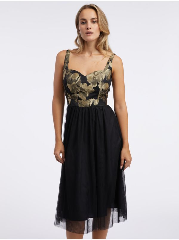 Orsay Gold-black women's floral dress ORSAY