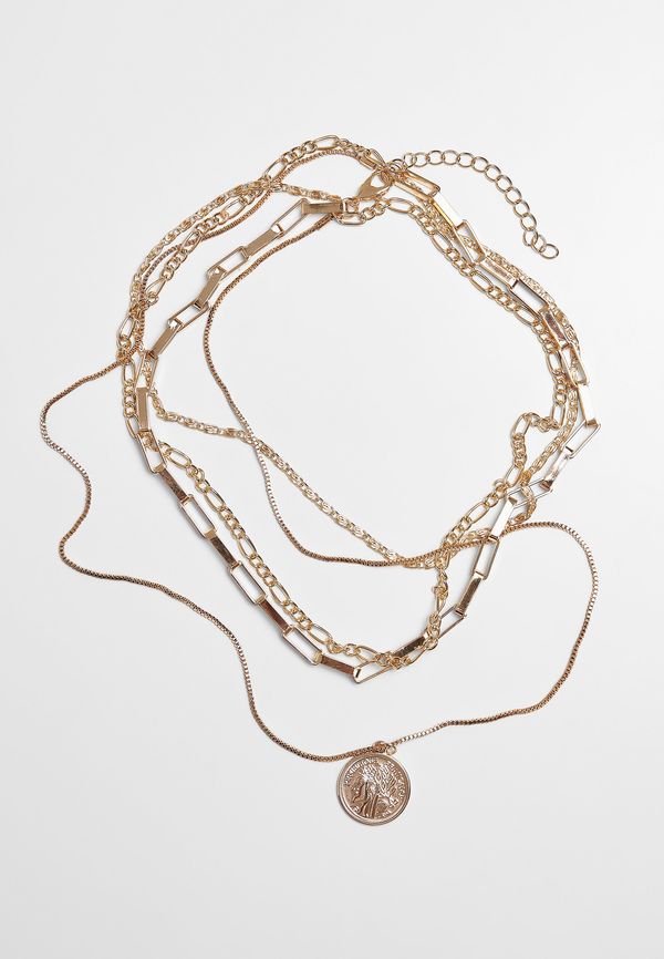 Urban Classics Accessoires Gold coin layering necklace