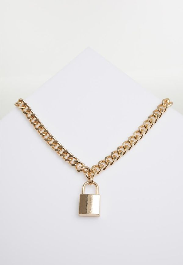 Urban Classics Accessoires Gold necklace with padlock