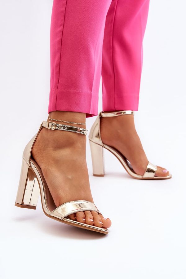 Kesi Gold Thakko high-heeled sandals
