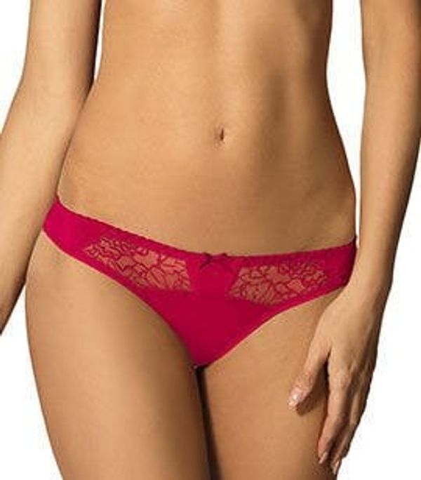 Gorteks Gorteks Pamela embroidered thong carmin