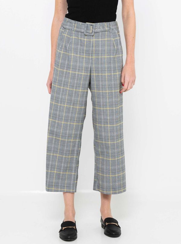 CAMAIEU Gray Ladies Checkered Glittering Culottes CAMAIEU - Ladies