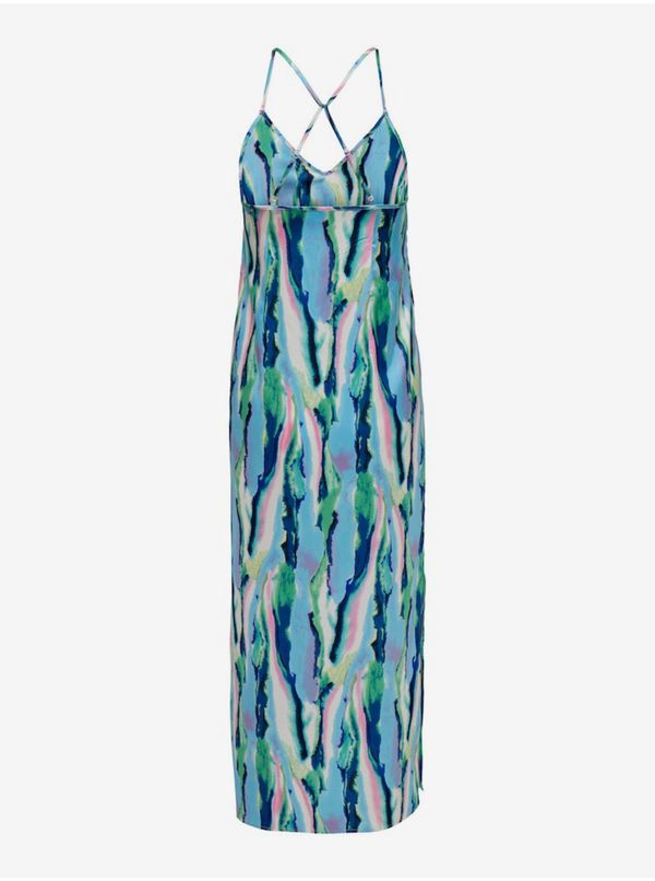 Only Green-blue women's patterned maxi dress ONLY Nathalie - Women