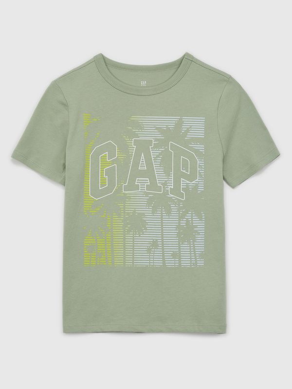 GAP Green boys' T-shirt with GAP print