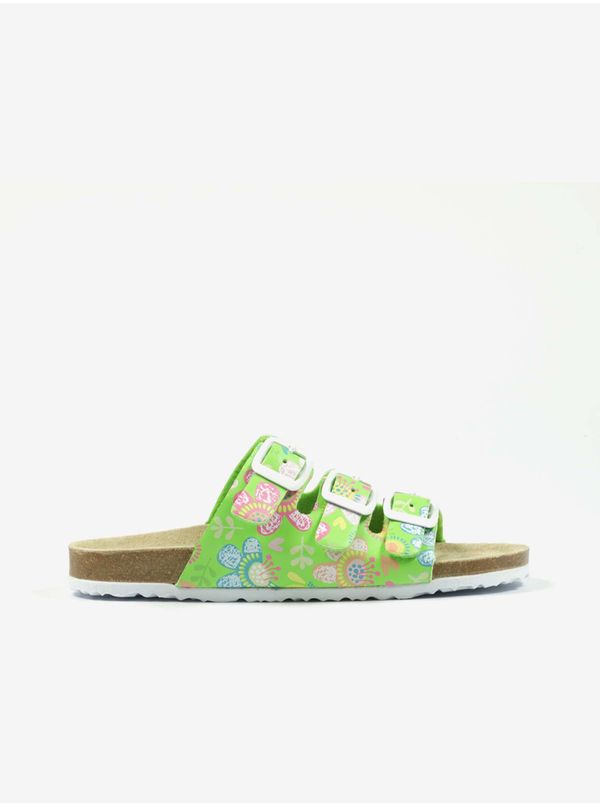 Richter Green girly floral slippers Richter - Girls