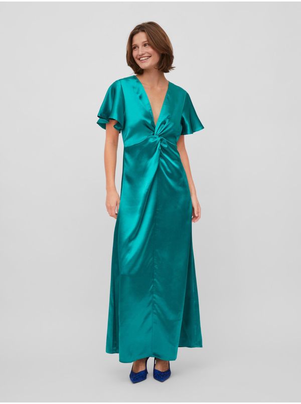 Vila Green Ladies Satin Maxi-dresses VILA Sittas - Women