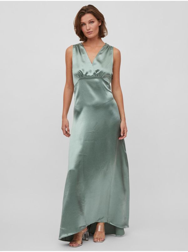 Vila Green Ladies Satin Maxi-dresses VILA Sittas - Women