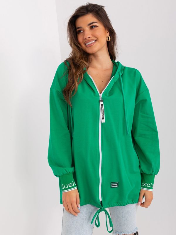 Fashionhunters Green long hoodie