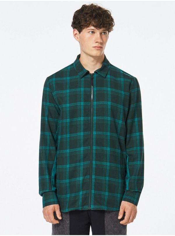 Oakley Green Men's Lightweight Plaid Shirt Jacket Oakley - Men