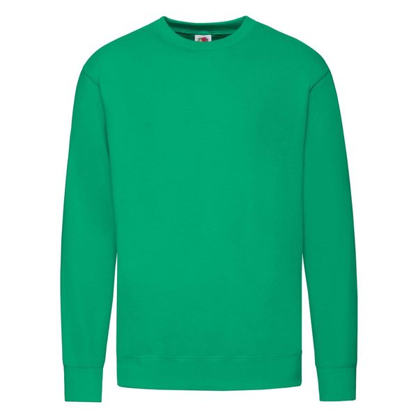 Fruit of the Loom Green Men's Sweatshirt Lightweight Set-in-Sweat Sweat Fruit of the Loom