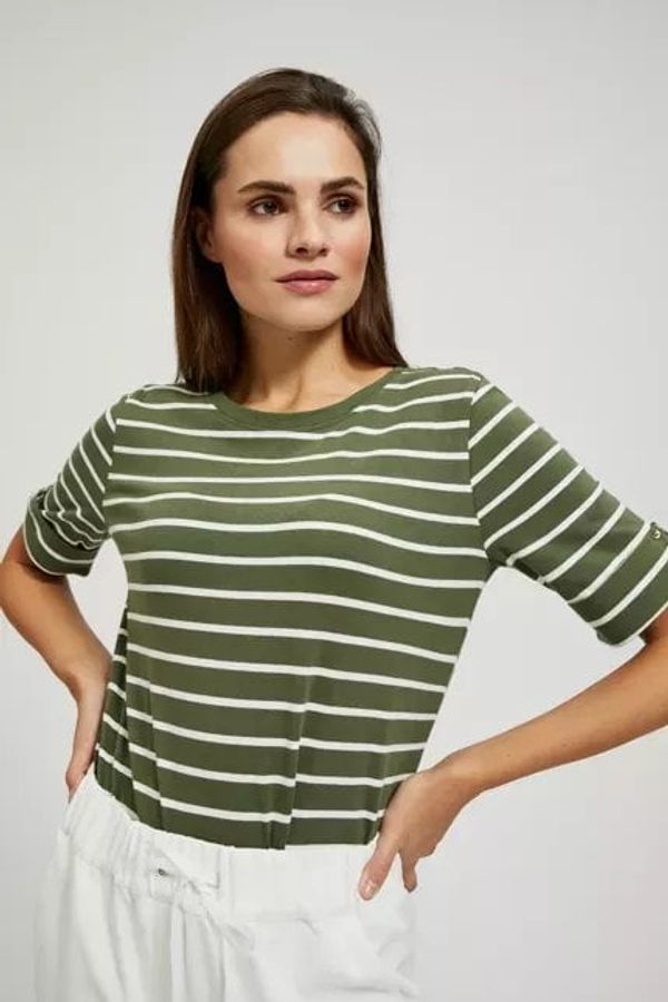 Moodo Green T-shirt with stripes