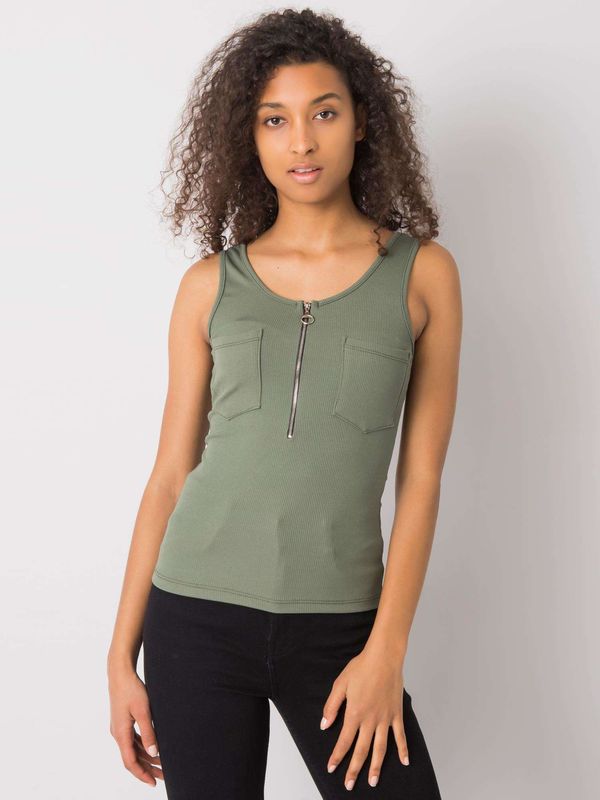 Fashionhunters Green top with pockets by Rosalind