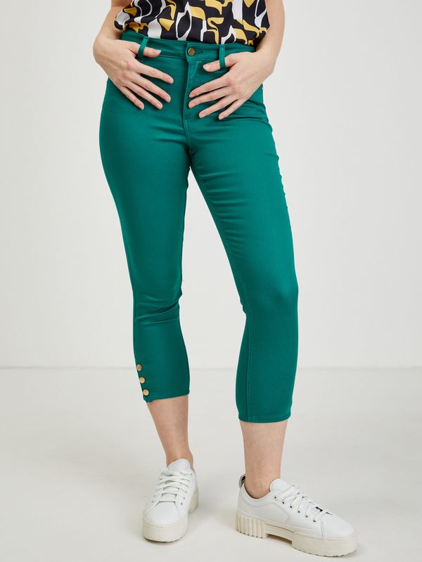 Orsay Green women's cropped trousers ORSAY