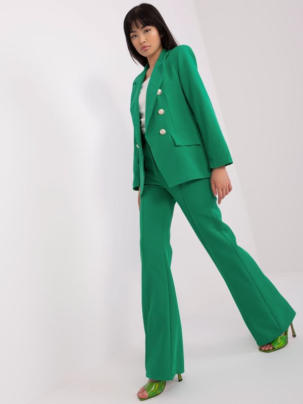 Fashionhunters Green women's elegant set with jacket