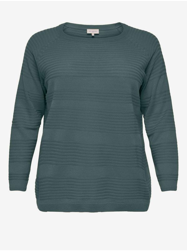 Only Green Women's Ribbed Sweater ONLY CARMAKOMA Airplain - Women