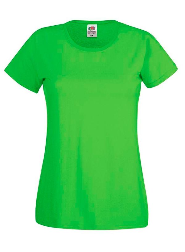 Fruit of the Loom Green Women's T-shirt Lady fit Original Fruit of the Loom