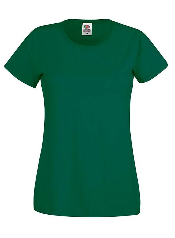 Fruit of the Loom Green Women's T-shirt Lady fit Original Fruit of the Loom