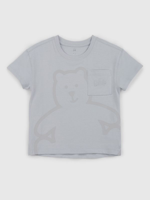 GAP Grey boys' T-shirt with pocket GAP