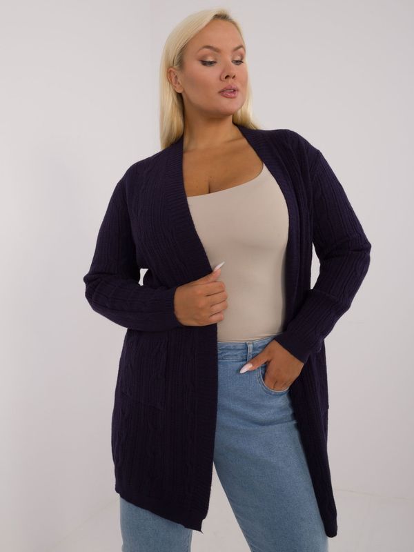 P-M Grey cardigan without fastening plus size