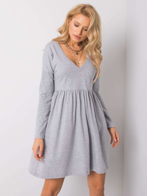 Fashionhunters Grey cotton dress RUE PARIS