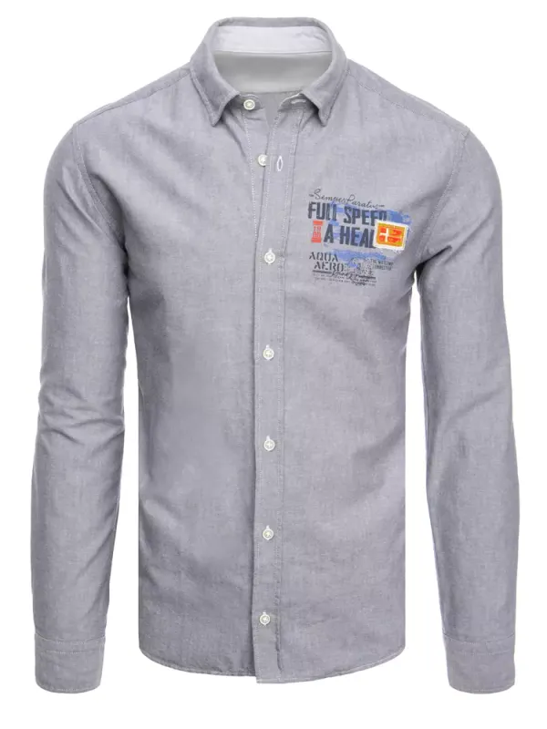 DStreet Grey Dstreet Men's Shirt