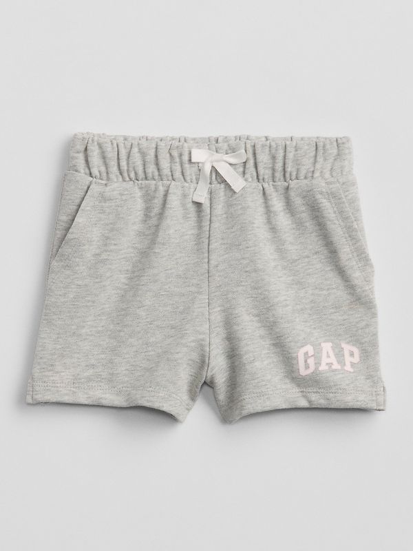 GAP Grey Girls' Shorts GAP Logo pull-on shorts