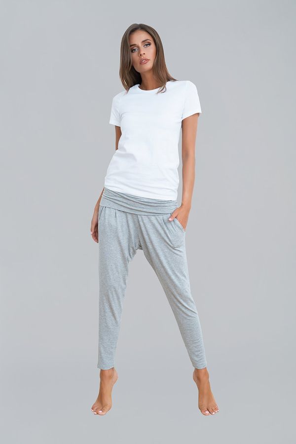 Italian Fashion Grey long trousers - melange