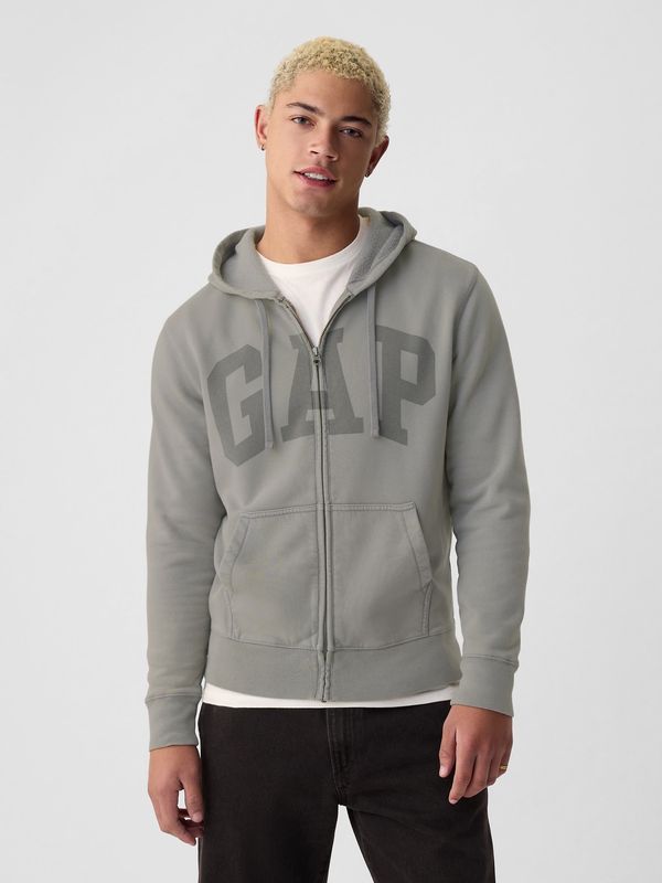 GAP Grey men's zip-up hoodie GAP