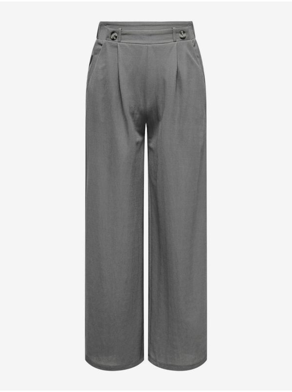 JDY Grey women's wide trousers JDY Birdie - Women