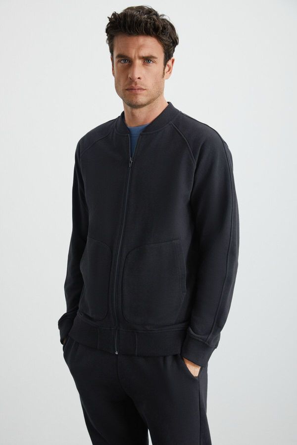 GRIMELANGE GRIMELANGE FABER Men's 100% Cotton Black Jacket