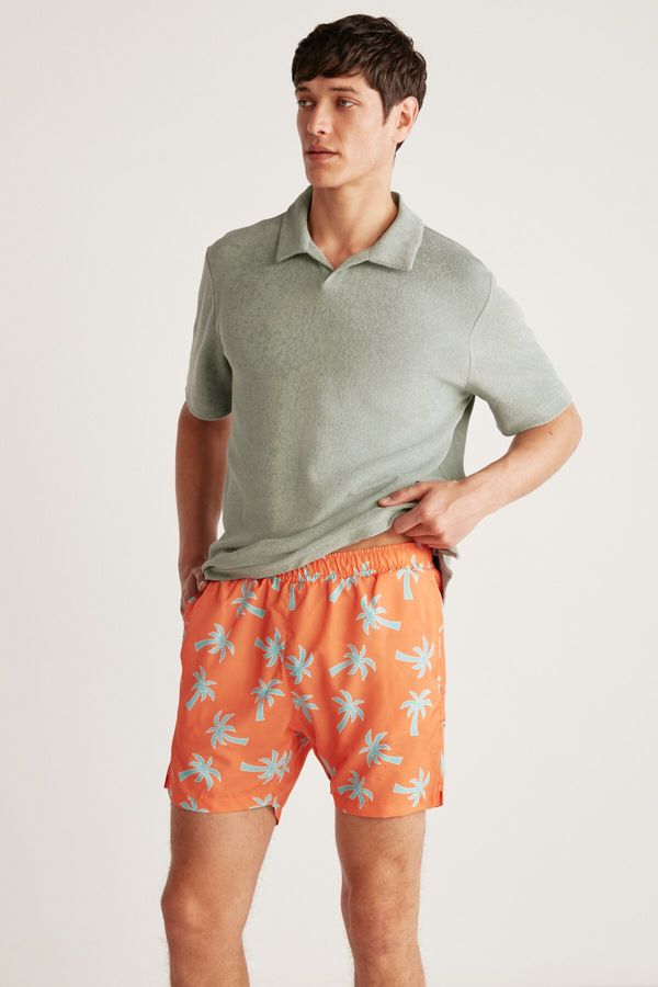 GRIMELANGE GRIMELANGE Isola Men's Lined 3-Pocket Water Repellent Fabric Marine Shorts